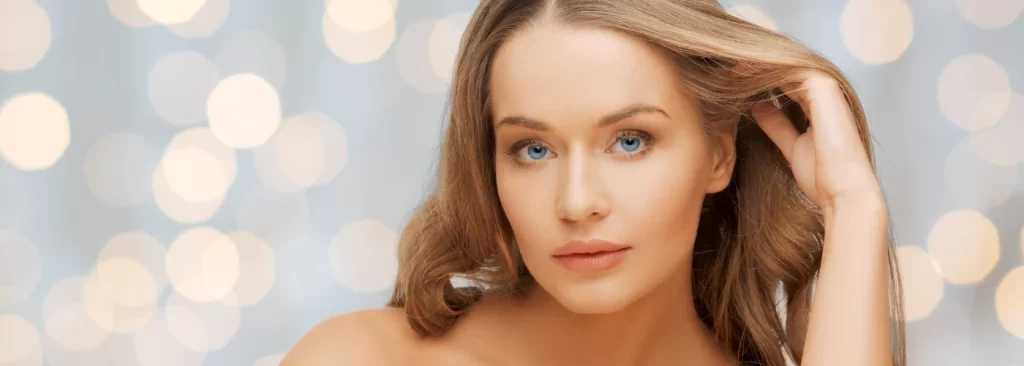 woman's face and neck with good skin